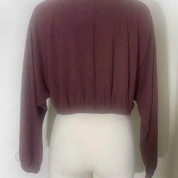 Urban outfitters out from under too small cropped long balloon sleeve boho fuzzy - Picture 8 of 8